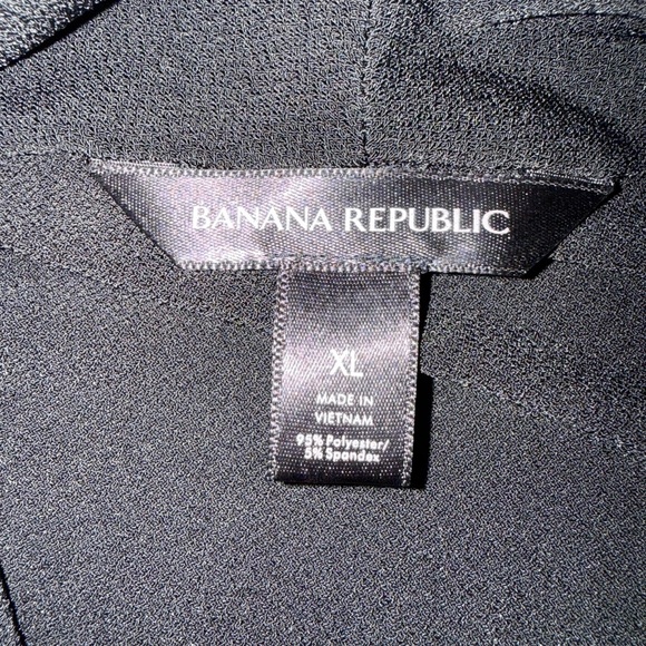 Banana Republic Black Draped Surplice Sleeveless Blouse - XL - Picture 6 of 7